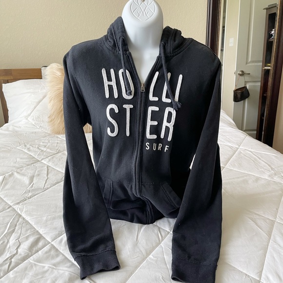 Navy / Dark Blue Embroidered Hollister Jacket - Picture 1 of 3